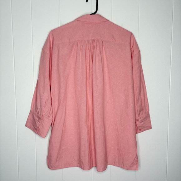 POMANDER PLACE Pink Adair Boyfriend Shirt Oversized Women’s Size Medium NEW - Picture 7 of 7